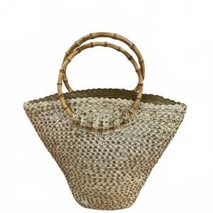 The PERFECT Straw Sequin Bucket Tote Bag Purse